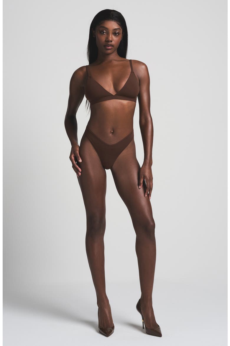 Fits Everybody Triangle Bralette, Alternate, color, COCOA