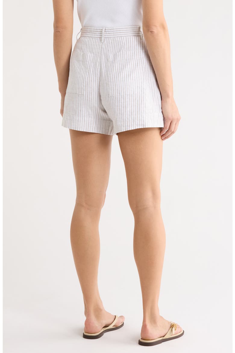 Waterford Stripe Cotton Shorts, Alternate, color, SAND STRIPE