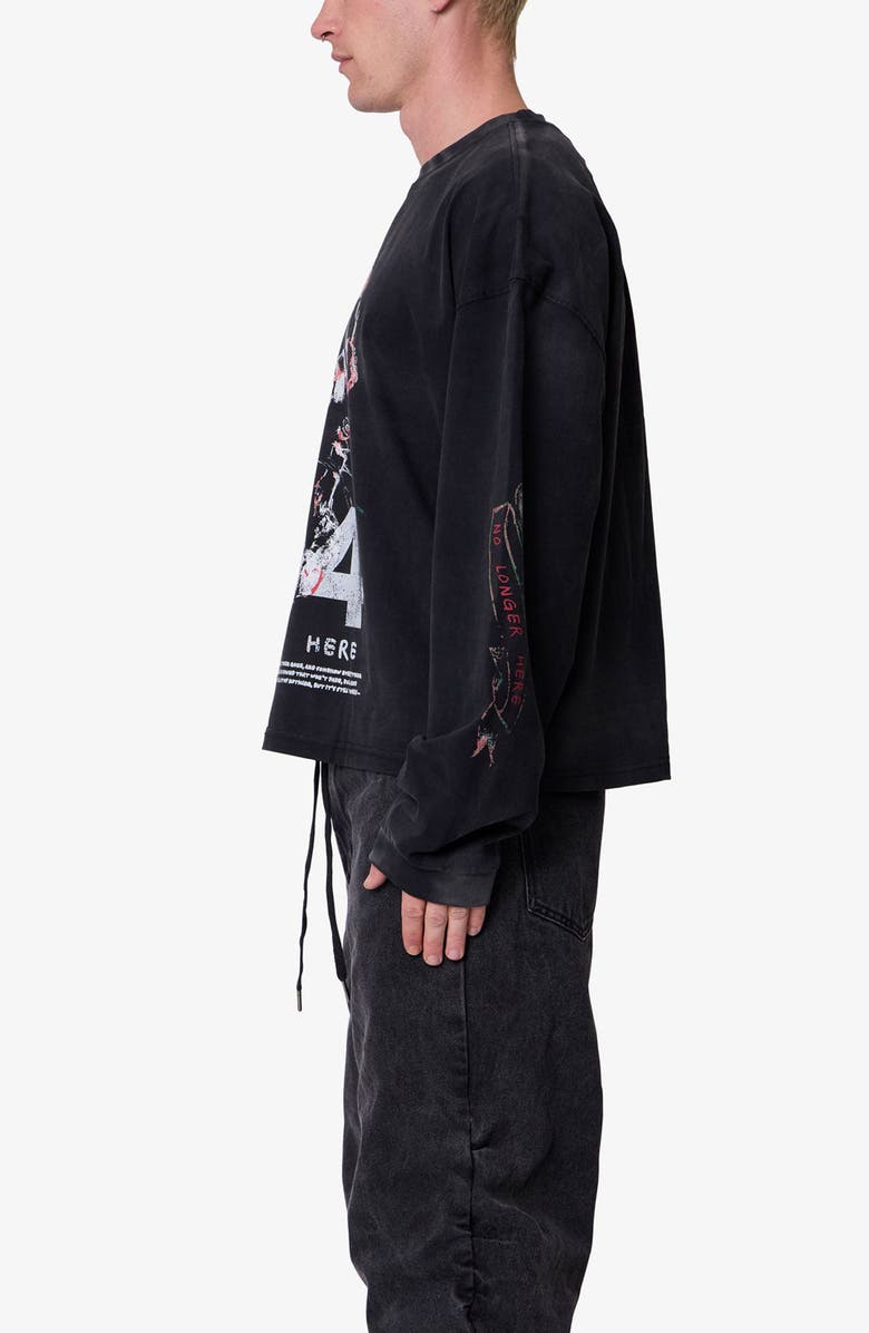 mnml No Longer Here Oversize Long Sleeve Cotton Graphic T-Shirt, Alternate, color, 