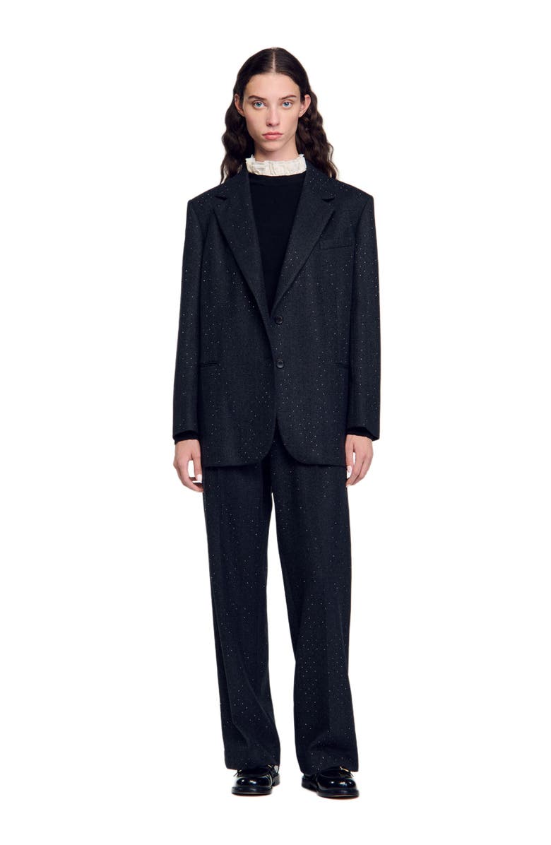 SANDRO Oversized suit jacket, Main, color, 