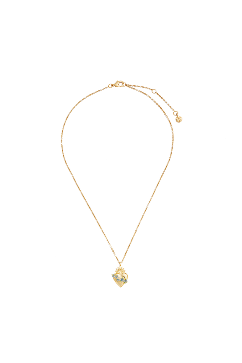 Sacred Heart Necklace, Alternate, color, Gold