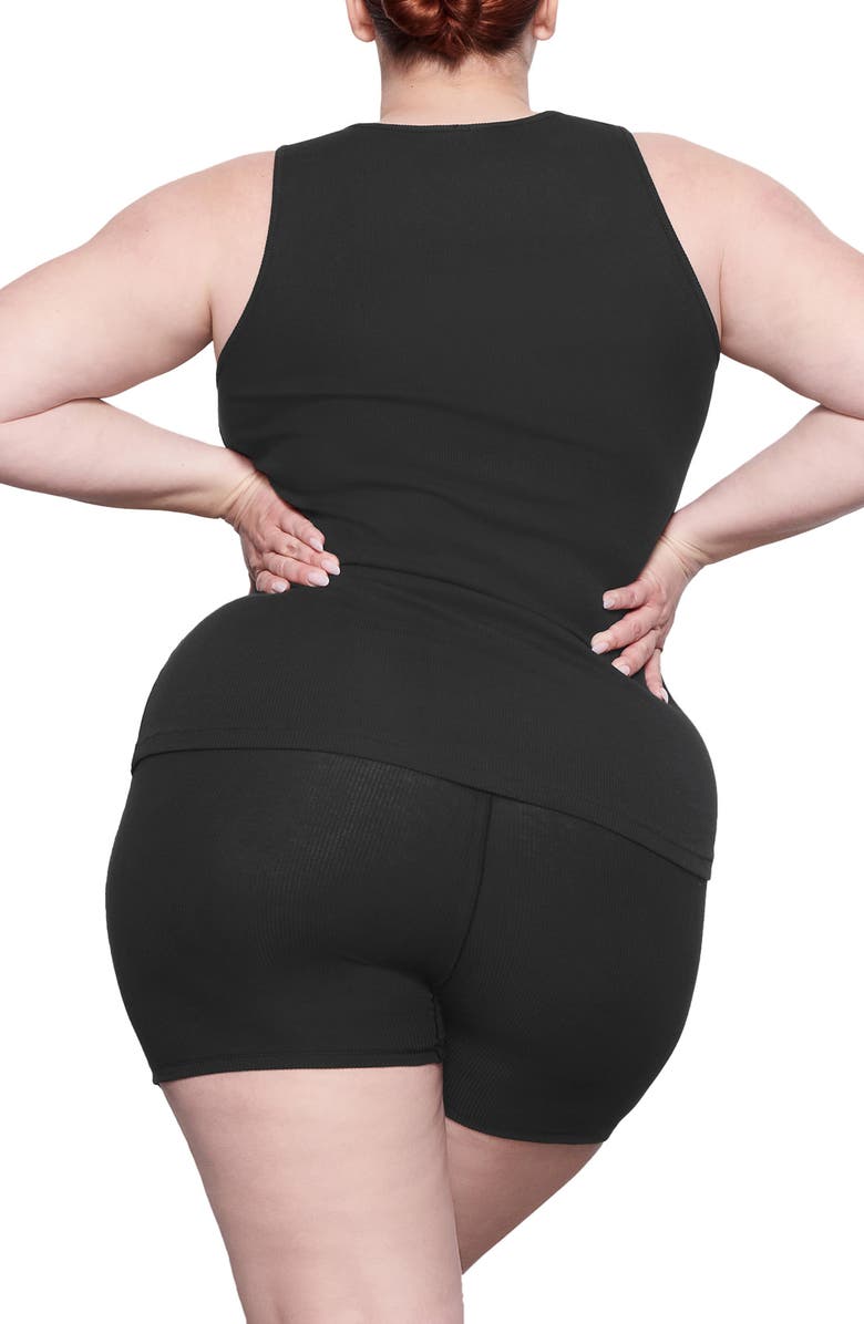 SKIMS Stretch Cotton Rib Long Tank, Alternate, color,