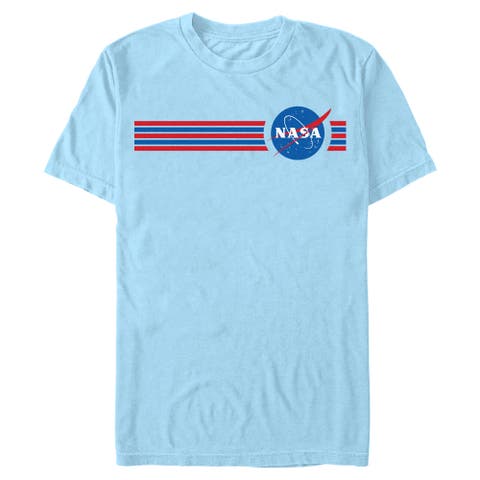 Men's NASA Logo Stripes  Graphic T-Shirt