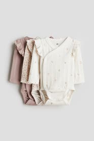H&M 3-pack Pointelle Wrapover Bodysuits