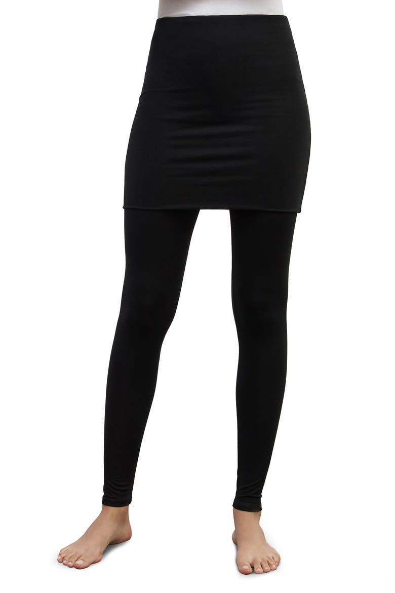 Burke Skirted Leggings, Main, color, BLACK