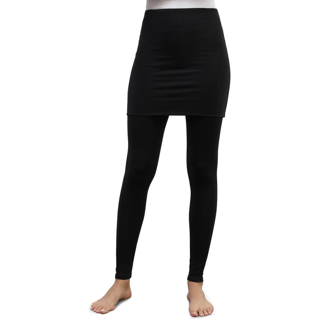 Marcella Burke Skirted Leggings In Black