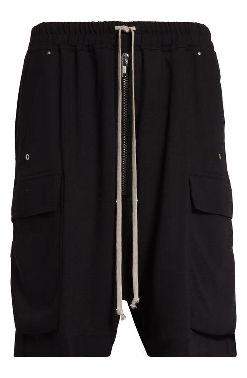 Rick Owens Black Porterville Cargobela Shorts In Black