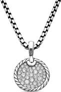 David Yurman Elements® Disc Pendant in Sterling Silver with Pavé Diamonds