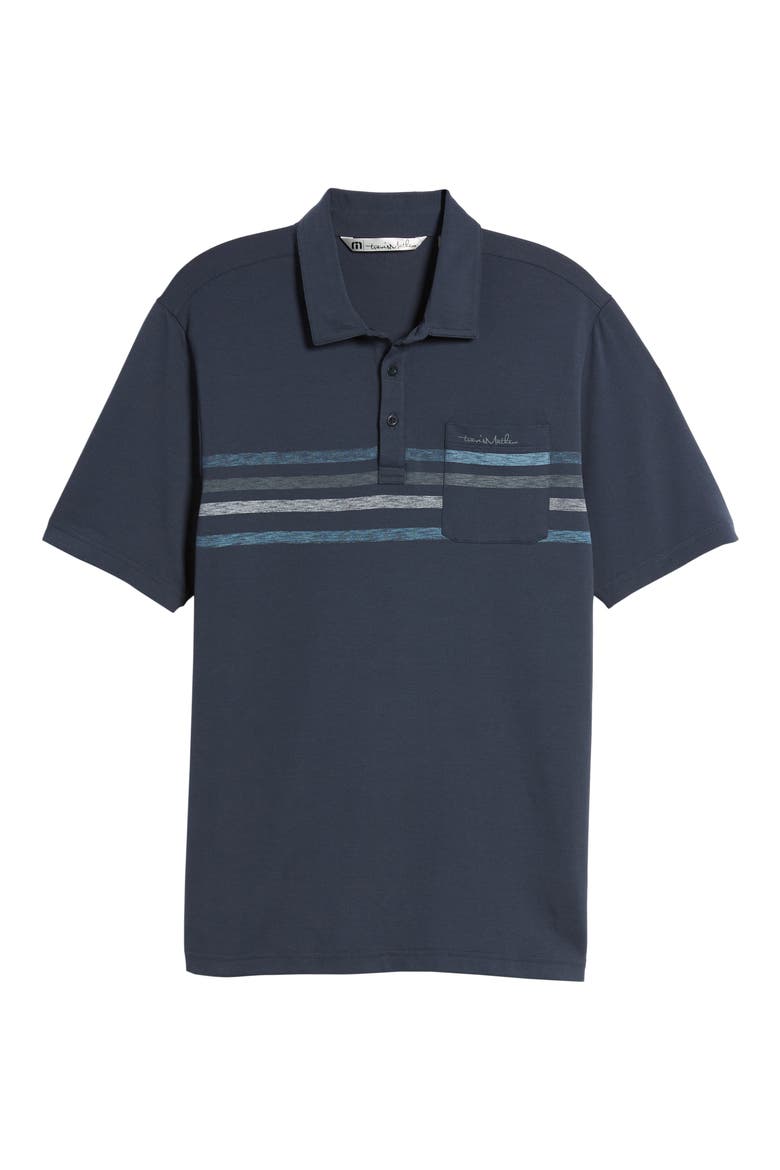 Travis Mathew Kartchner Chest Stripe Polo, Alternate, color, BLUE NIGHTS