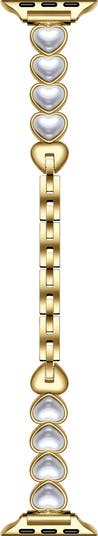 Grace Faux Pearl Heart Apple Watch<sup>®</sup> Watchband