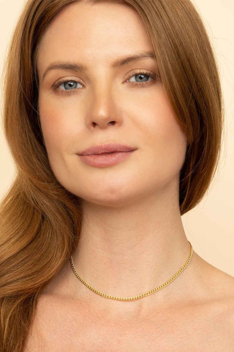 14K Yellow Gold Estate Cuban Choker, Alternate, color, Yellow Gold