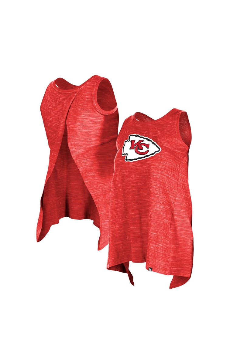 New Era Women's New Era  Red Kansas City Chiefs Plus Size Space Dye Active Tank Top, Alternate, color, 