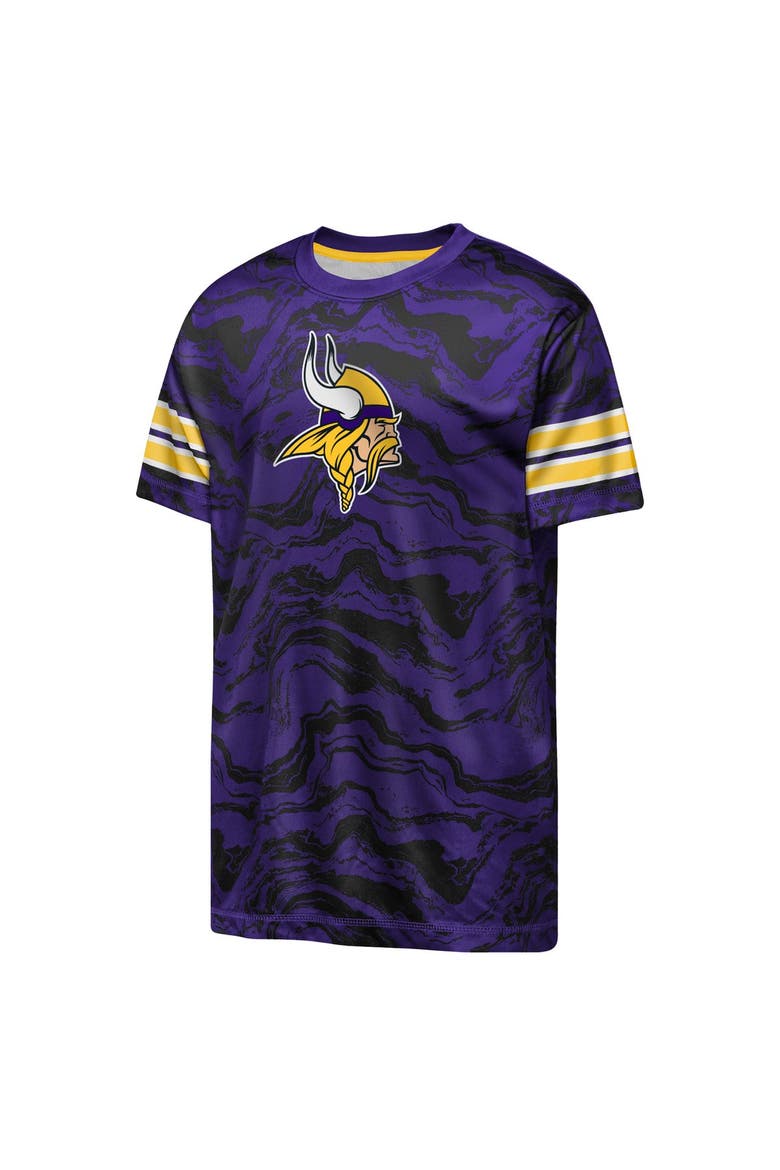 Youth Outerstuff  Purple Minnesota Vikings Slant Route Performance T-Shirt, Alternate, color, Purple