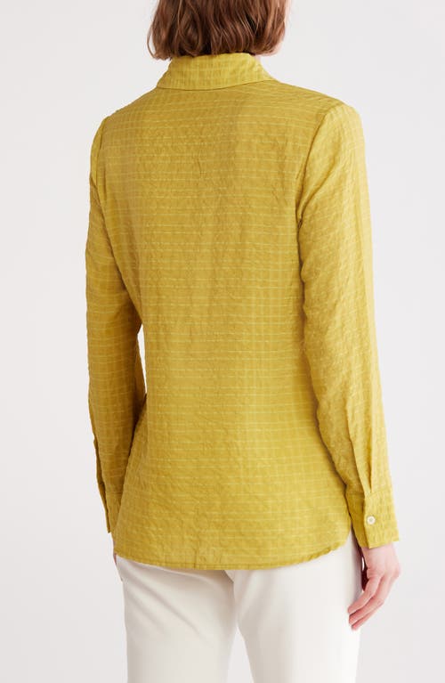 Patrizia Luca Ruched Long Sleeve Button-up Shirt