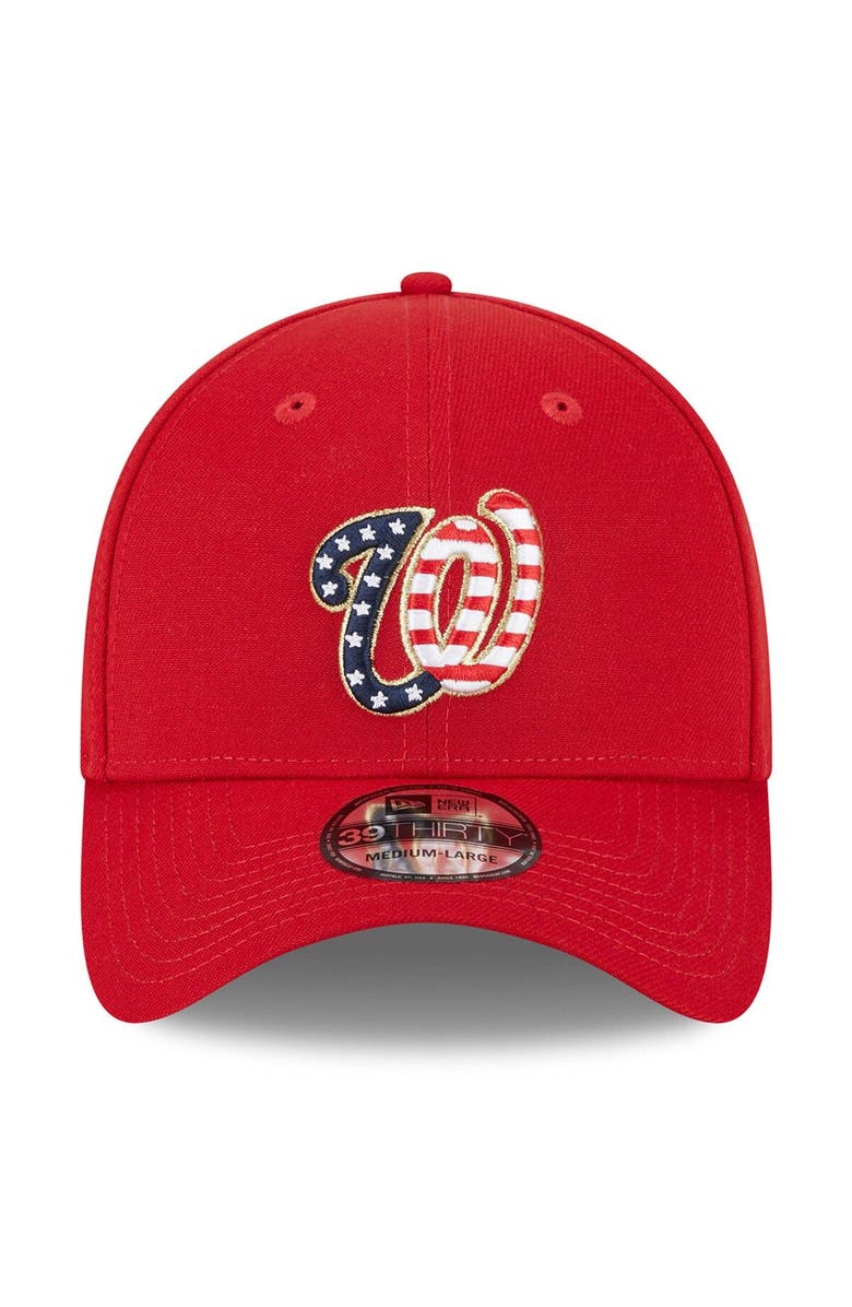 New Era Men's New Era Red Washington Nationals 2023 Fourth of July 39THIRTY Flex Fit Hat, Alternate, color, Red
