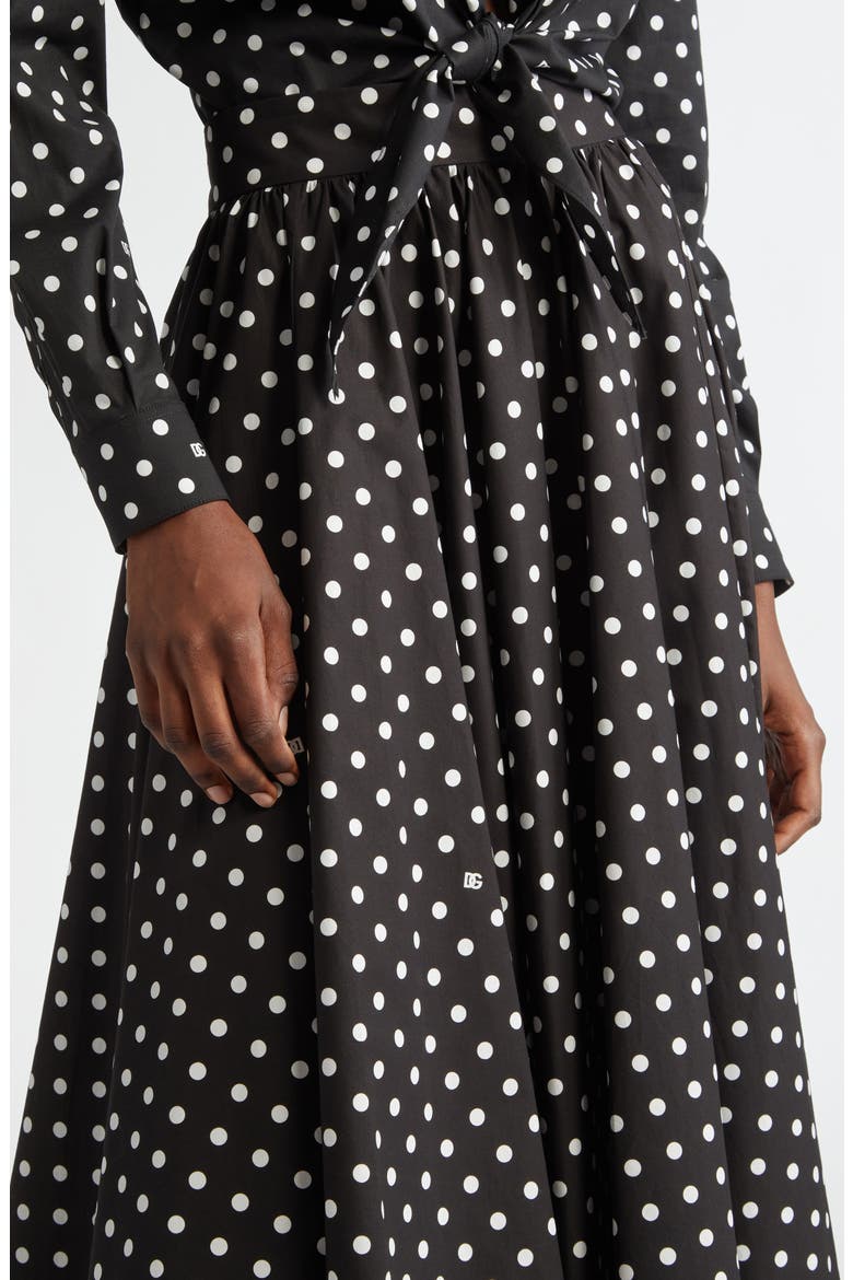 Polka Dot Cotton Circle Skirt, Alternate, color, HNZQW POIS PICC 0 8 F.NERO