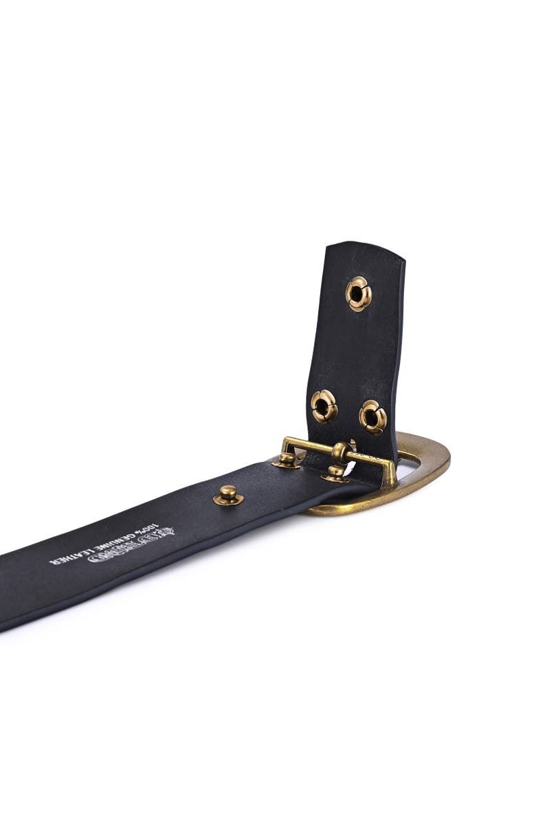 OLD TREND Blooming Genuine Leather Perforated Floral Vintage Belt, Alternate, color, Black