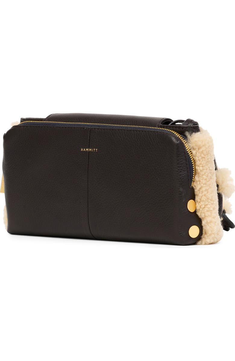 HAMMITT Small Genuine Shearling Crossbody Bag, Alternate, color, Sundance Shearling/Gold