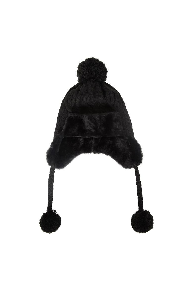 Sierra Knitted Thermal Bomber Hat, Alternate, color, Black