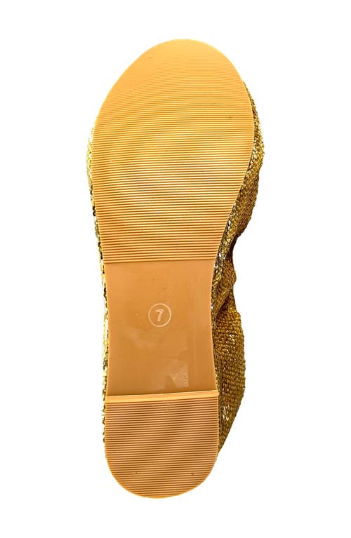 Ninety Union Sequin Ballerina Flat In Gold