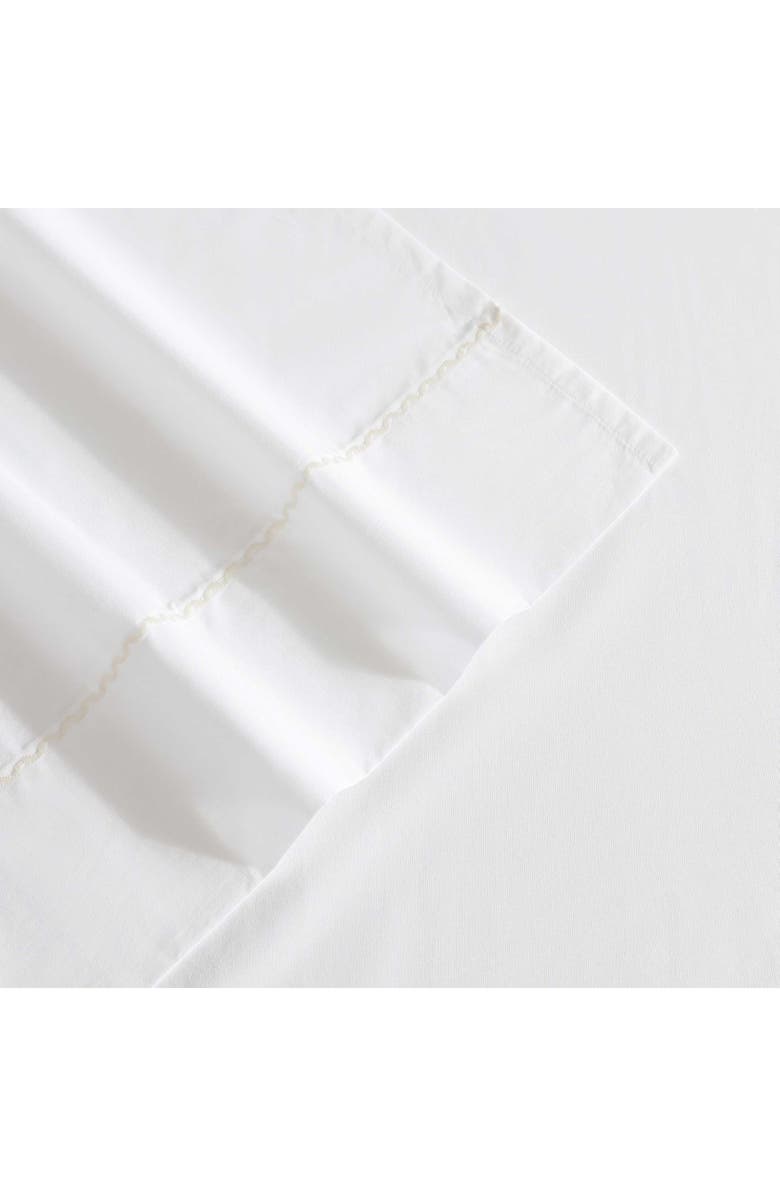 Laura Ashley Scallop Embroidered 4-Piece Sheet Set, Alternate, color, White