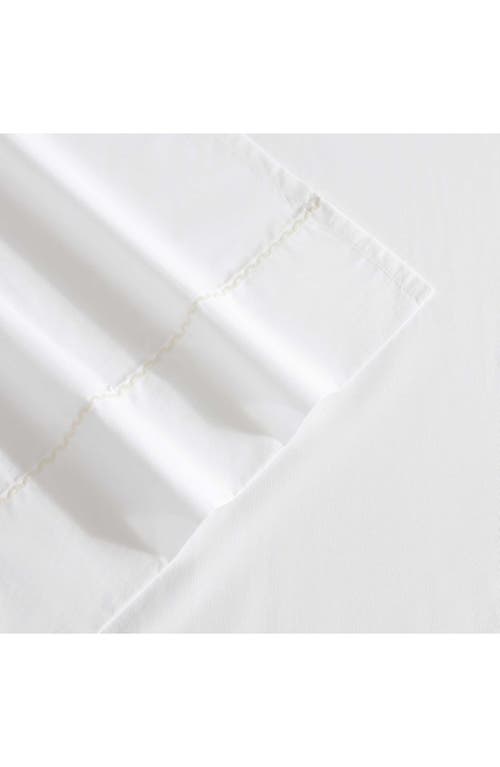 Laura Ashley Scallop Embroidered 4-piece Sheet Set In White