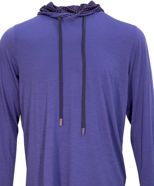 Lords Of Harlech Hugo Extra Fine Merino Wool Lightweight Hoodie In Multi