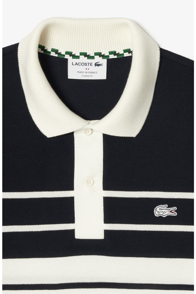 Stripe Original L.12.12 Petit Piqué Polo Sweater, Alternate, color, FARINE/ ABIMES