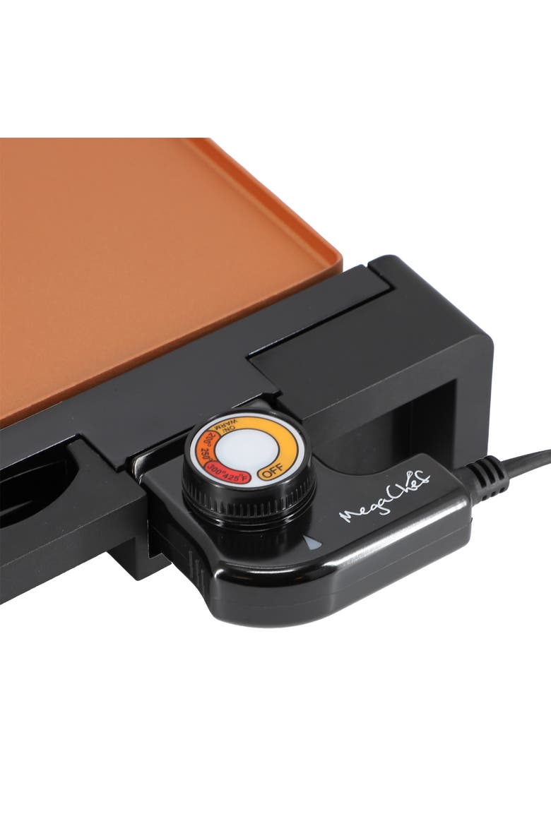 21.63 Inch Copper Electric Grill with Non-Stick Coating, Alternate, color, Black