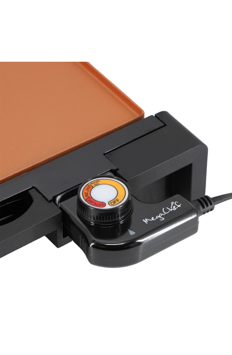 Megachef 21.63 Inch Copper Electric Grill with Non-Stick Coating, Alternate, color, Black