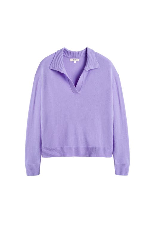 Chinti & Parker Lavender Wool-cashmere Collared Sweater In Lilac Melange