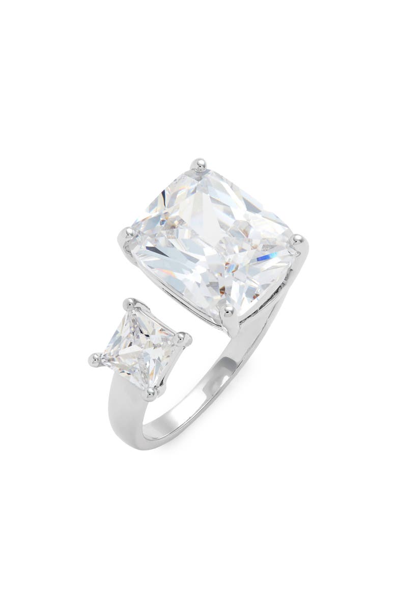 Nordstrom Cubic Zirconia Moi et Toi Ring, Main, color, Clear- Silver