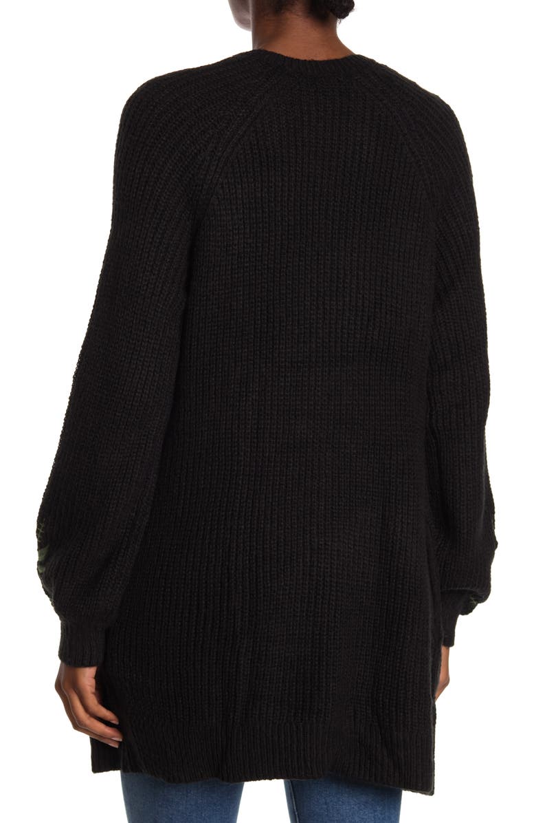 BY DESIGN Free Spirit Floral Embroidered Long Cardigan, Alternate, color,