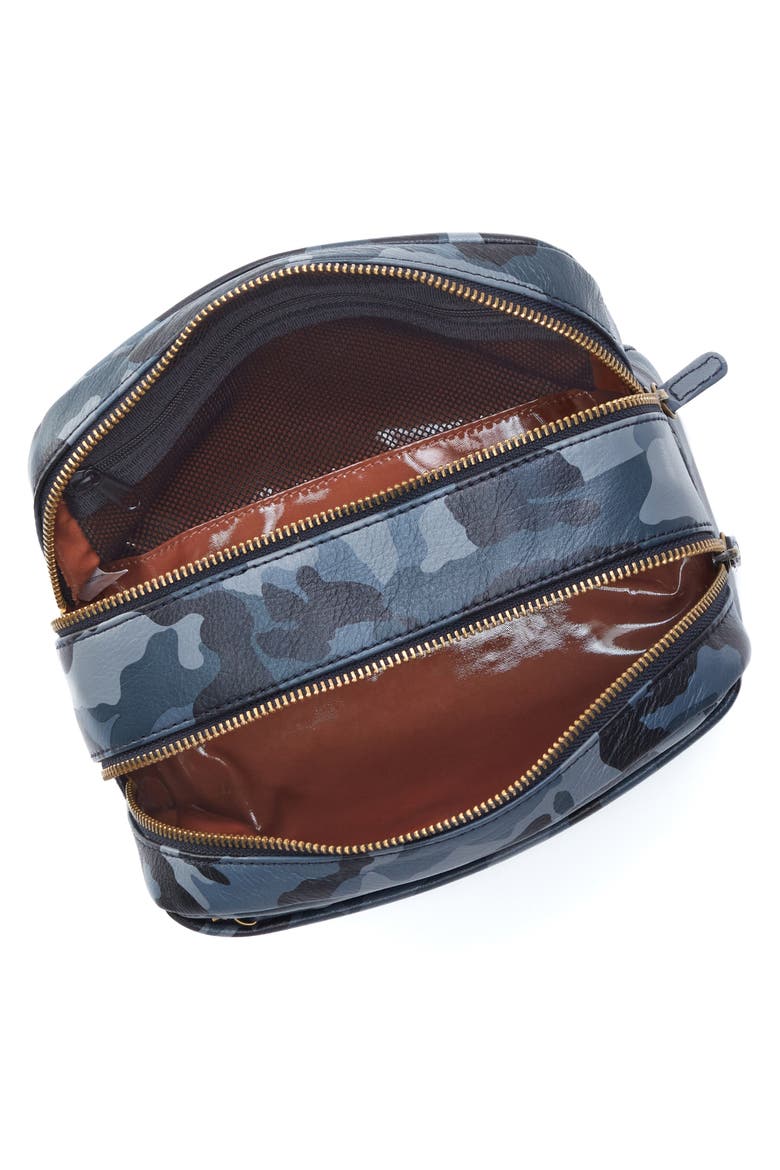 Leather Travel Kit, Alternate, color, BLUE CAMO