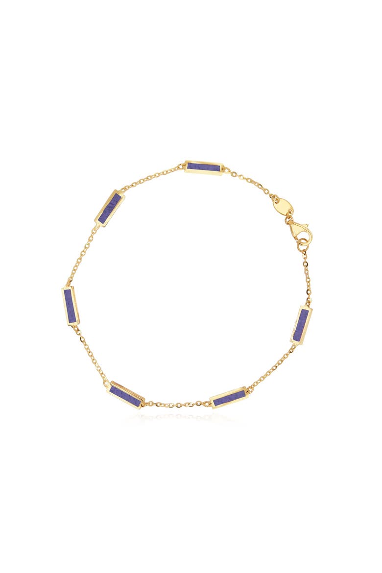 Amethyst Bar Chain Bracelet, Main, color, Purple