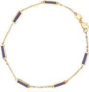 The Lovery Fine Jewelry Amethyst Bar Chain Bracelet