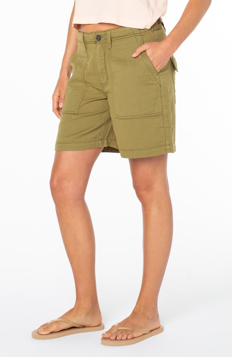 Roxy Hawaii Harbor Cotton Shorts, Alternate, color, Avocado