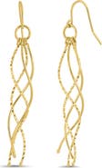Bony Levy 14K Yellow Gold Textured Bar Drop Earrings