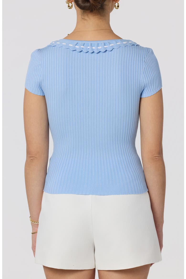 Lina Scoop Neck Knit Top, Alternate, color, BLUE