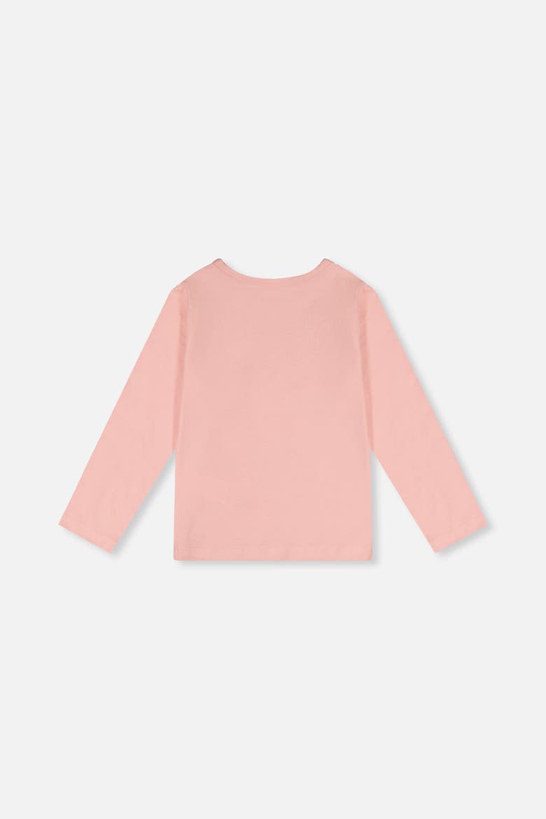 Organic Cotton Textured Flower Jersey T-Shirt, Alternate, color, Pale Dusty Pink