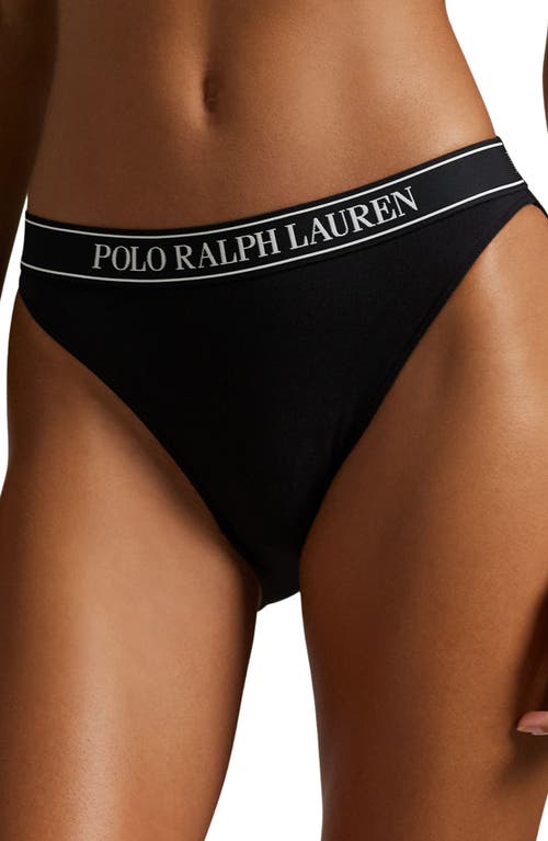 Polo Ralph Lauren Logo Band Assorted 3-pack High Waist Bikinis In Blue