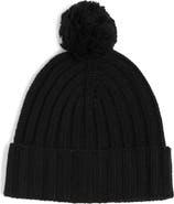 UGG® Pompom Solid Rib Knit Beanie - Unisex