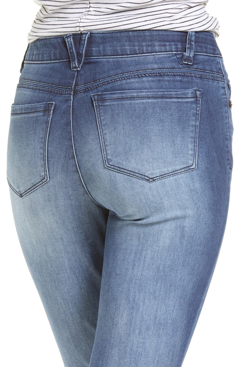 Wit & Wisdom Ripped High Waist Ankle Skinny Jeans, Alternate, color, 