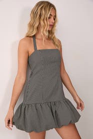 NASTY GAL Structured Puffball Bandeau Mini Dress