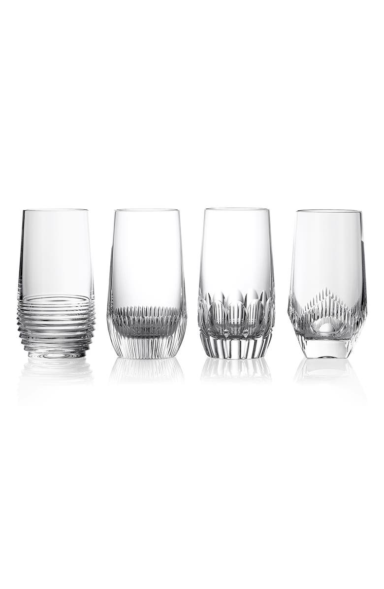 Waterford Mixology Mixed Set of 4 Highball Glasses, Main, color,