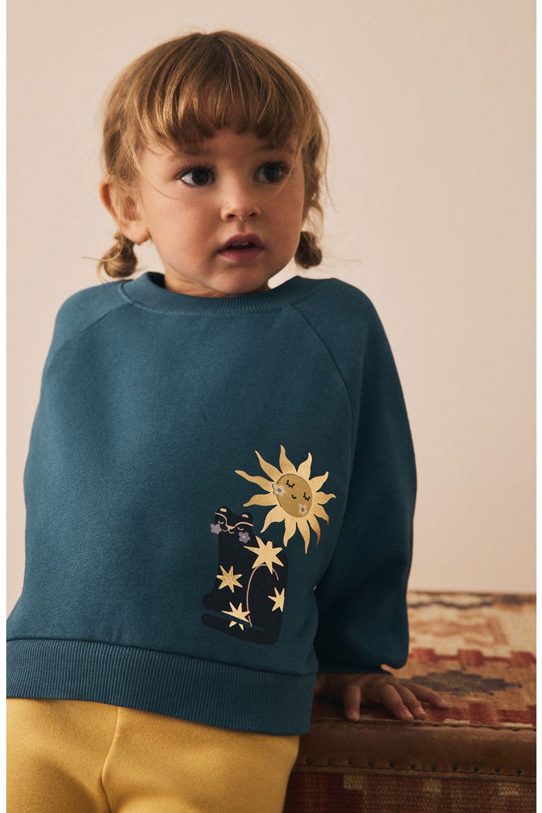 Kids' Graphic Sweatshirt, Alternate, color, BLUE