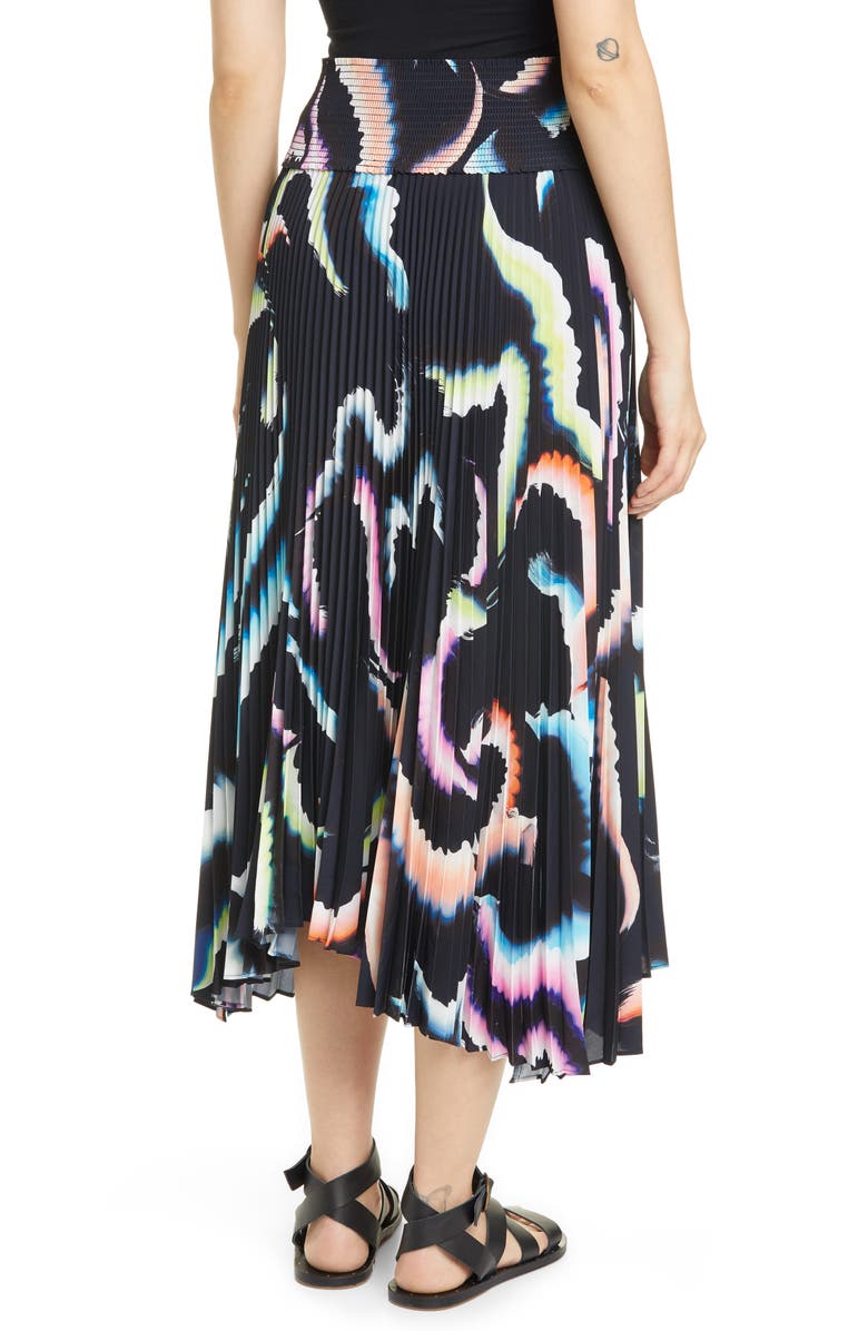 A.L.C. Sonali Asymmetrical Pleated Midi Skirt, Alternate, color,
