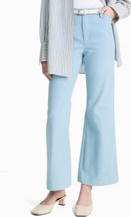 Vince Textured Cotton Flare Pants