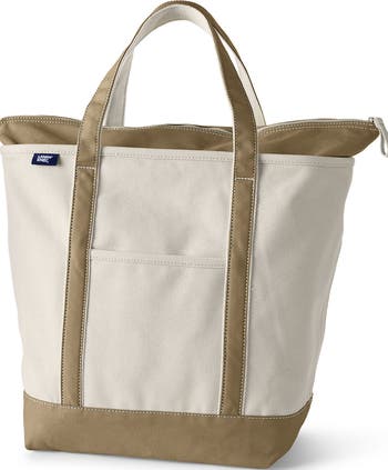 Lands' End Zip Top Canvas Tote Bag | Nordstrom