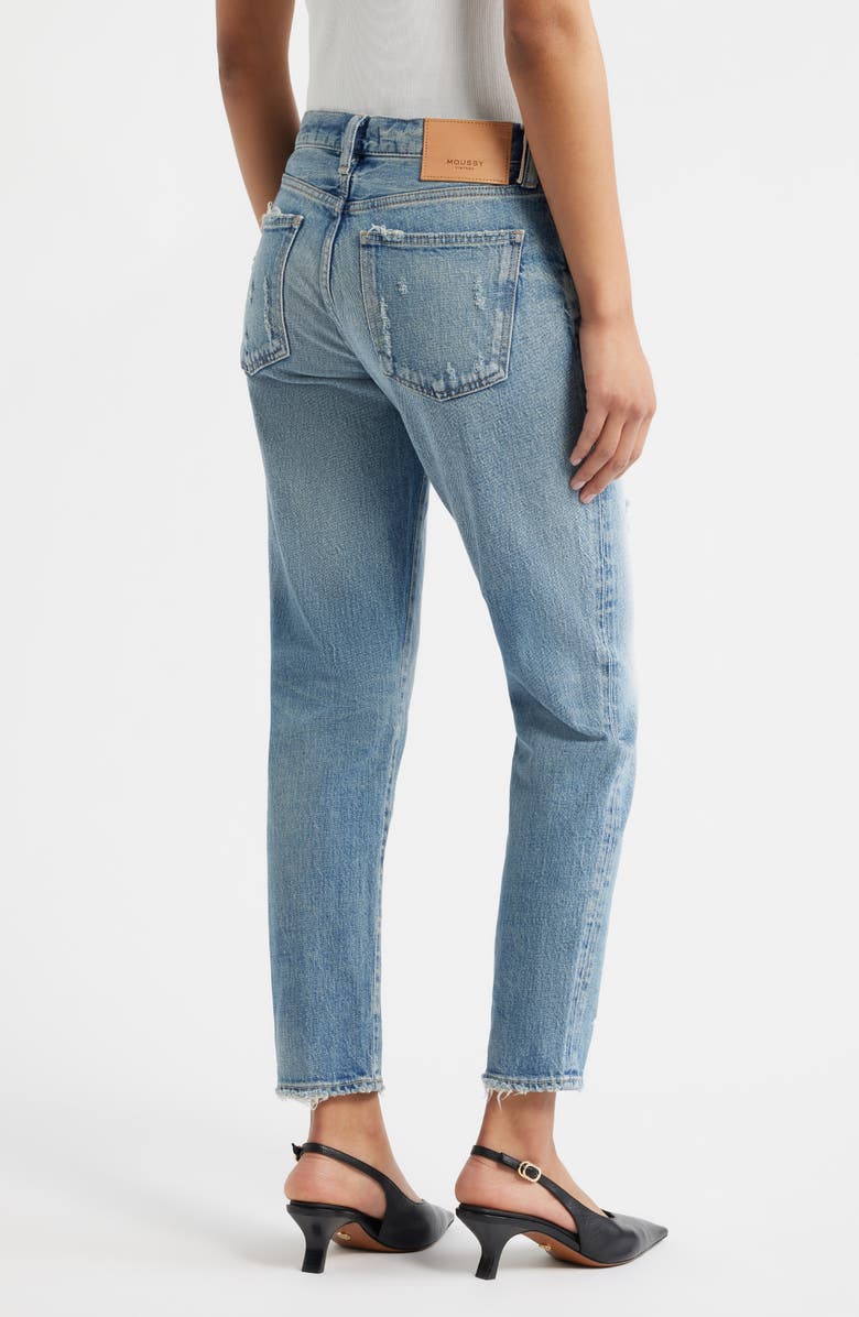 MOUSSY VINTAGE Hackney Low Rise Tapered Jeans, Alternate, color, Light Blue